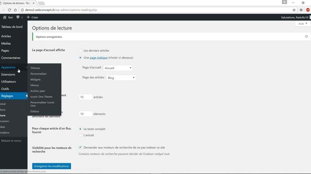 WordPress - Créer une page Blog et l'ajouter au menu смотреть онлайн
