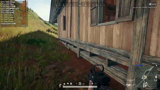 PUBG - GTX 1060 3GB - Ryzen 5 2600 - FPS Test смотреть онлайн