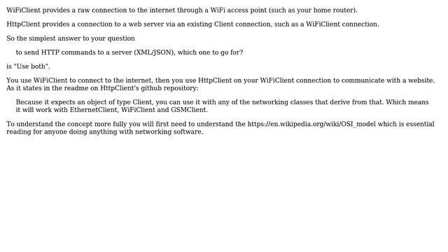 Arduino: Difference between WiFiClient and HttpClient (2 Solutions!!) смотреть онлайн