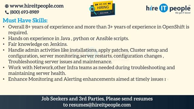Senior Consultant Jobs| Container Platform Jobs| Kubernetes Jobs | TAMPA, FL | Job ID 32116 | смотреть онлайн