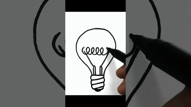 КАК нарисовать ЛАМПОЧКУ #shorts смотреть онлайн