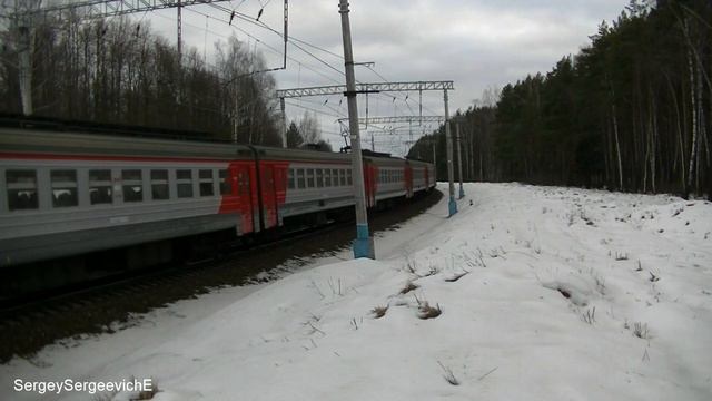 Электропоезд ЭР2Т-7158 перегон Лесной Городок - Толстопальцево смотреть онлайн