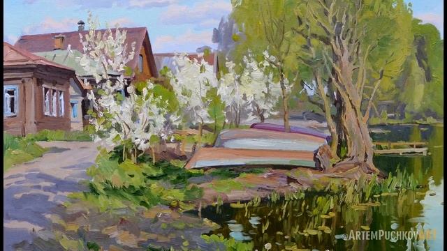 Пленэр. Работы созданные в Переславле-Залесском. Художник Артём Пучков. смотреть онлайн