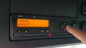 Как переключить язык с Польского на Русский на тахографе ?
