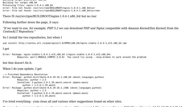 DevOps & SysAdmins: Building nginx 1.0.4 on Amazon EC2 micro - perl and python problems смотреть онлайн