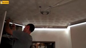 ✅  Монтаж парящего натяжного потолка в комнате | Натяжные потолки Мне Потолок