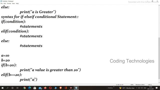 Conditional Statements in Python || Simple if || if-else || elif || nested if Statements in Python| смотреть онлайн
