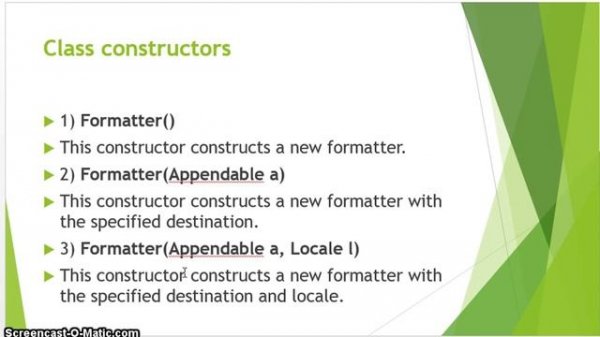 JAVA - Formatter Class and Varargs