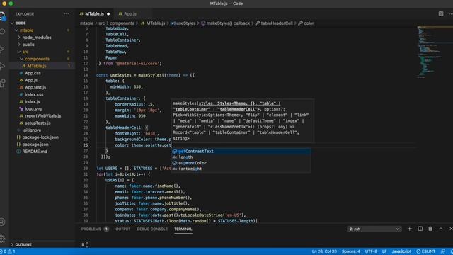 React Material-UI table Tutorial смотреть онлайн