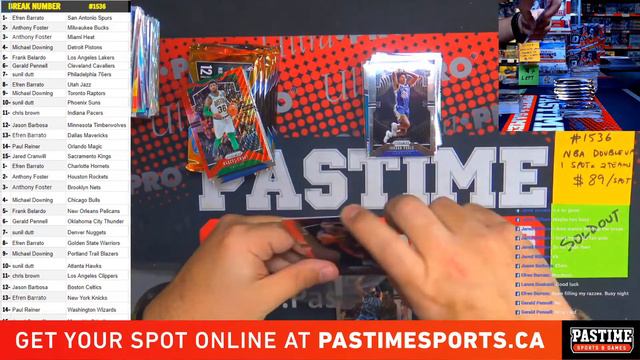 Saturday Night Breaks #1535 MLB *Soldout* #1536 NBA *Soldout* #1537 NHL Dbl Up 7 Box Mixer *9 Left*