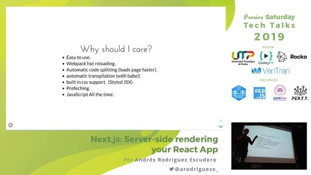 Next.js: Server-side rendering your React App - Pereira Saturday Tech Talks 2019 смотреть онлайн