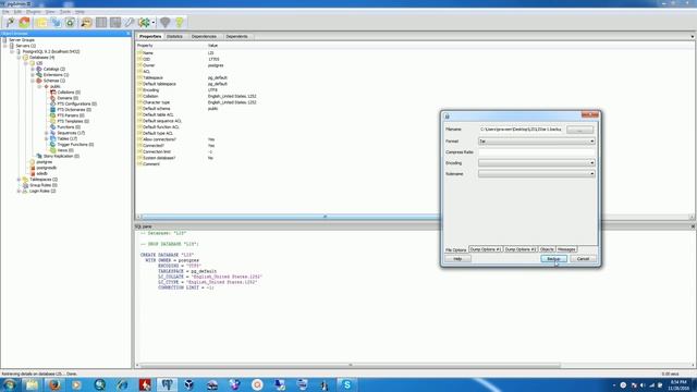 PostgreSQL - Backup Database using pgAdmin III - Method 2 смотреть онлайн