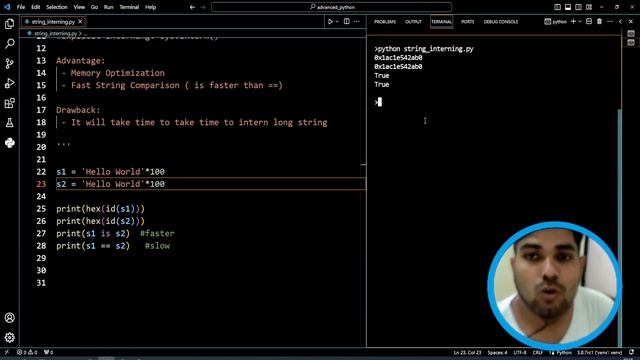 String Interning() in Python | Memory Optimization in Python | Advanced Python Series #python смотреть онлайн