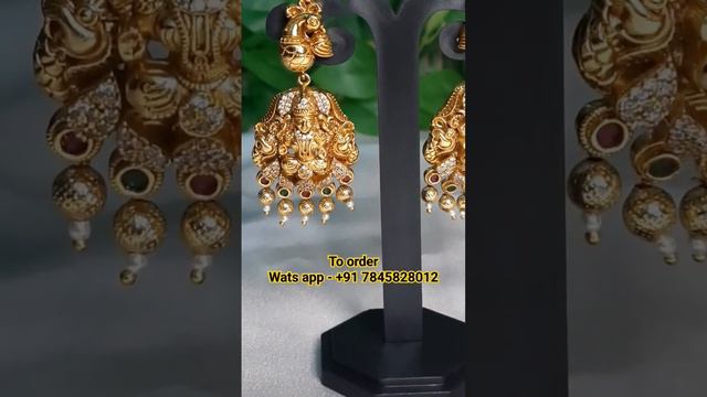 Lakshmi on lotus jewelry wats app to place this divine and stunning Earrings 😍 смотреть онлайн