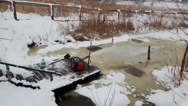 Аэрация пруда мотопомпой при придухе смотреть онлайн