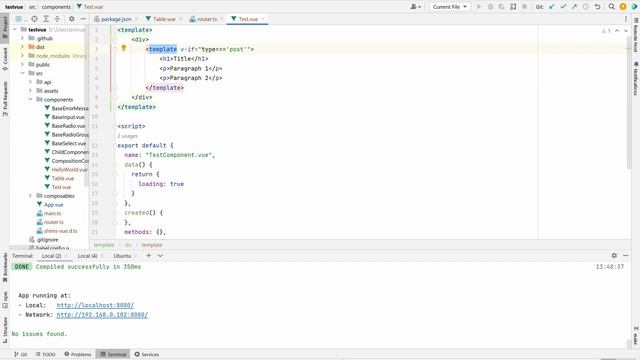 Vue элемент template смотреть онлайн