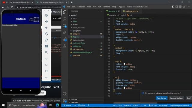 mobile application with vue native смотреть онлайн