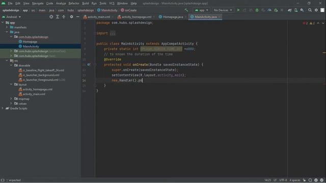 How to implement animated splash Screen - Android Studio 2022 | Java смотреть онлайн