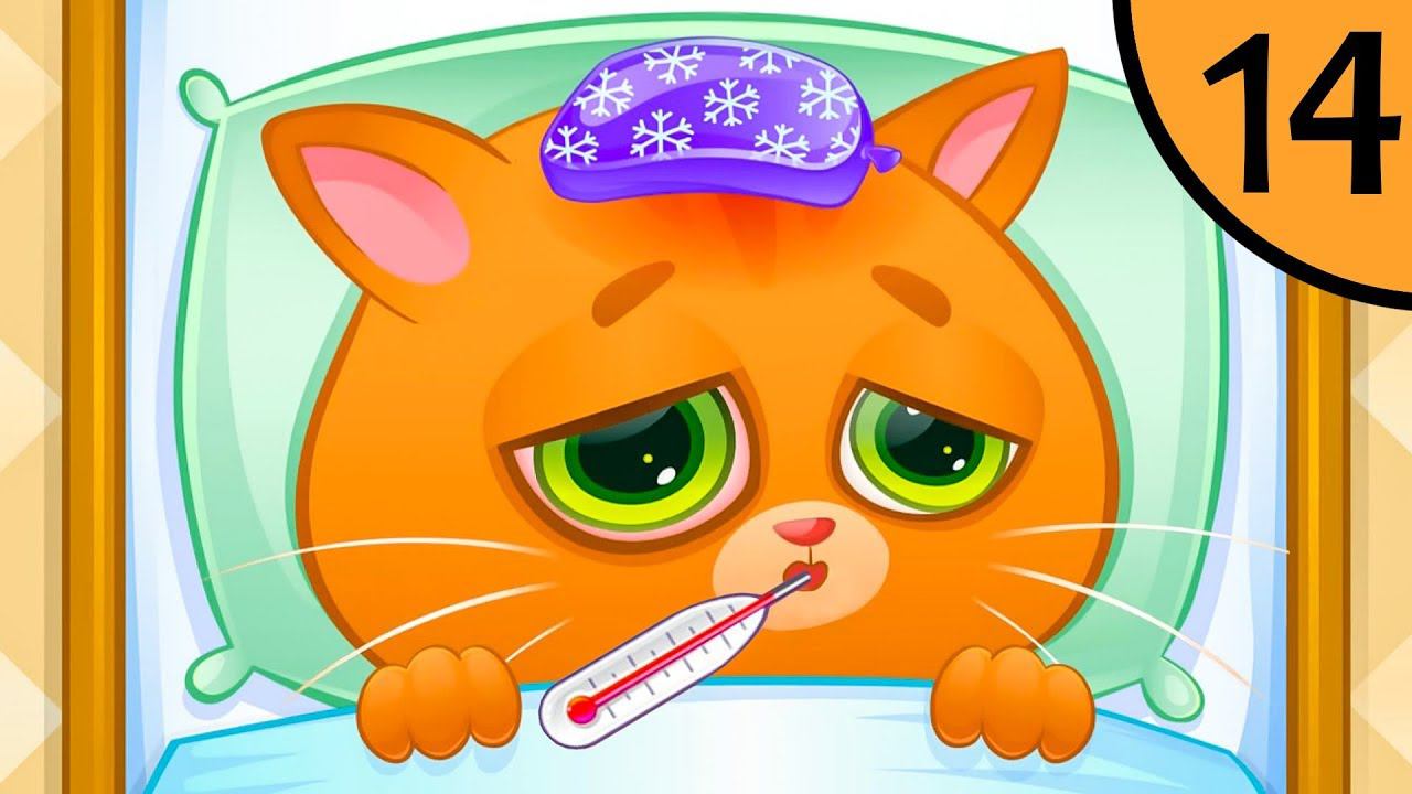 Суровый КОТИК БУБУ #14. Бубу заболел. Мультик ИГРА про котят на Игрули TV смотреть онлайн