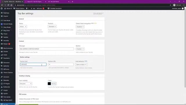 Wordpress top bar nasıl eklenir? - Top bar (Bildirim) çubuğu oluşturma. смотреть онлайн