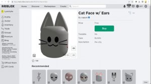 КОШАЧЬЕ ЛИЦО, ЛИЦО КОШКИ С УШКАМИ КАК ПОЛУЧИТЬ НОВЫЕ БЕСПЛАТНЫЕ ВЕЩИ В РОБЛОКС 2023 года