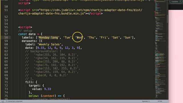 How to Create a Stock Market Chart Like Coinmarketcap in Chart JS Part 9 смотреть онлайн