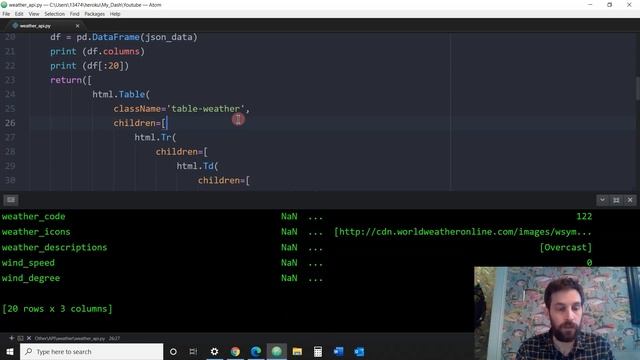 API connection to Dash Web App - Python Plotly (Weather) смотреть онлайн