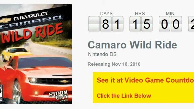Camaro Wild Ride DS Countdown смотреть онлайн