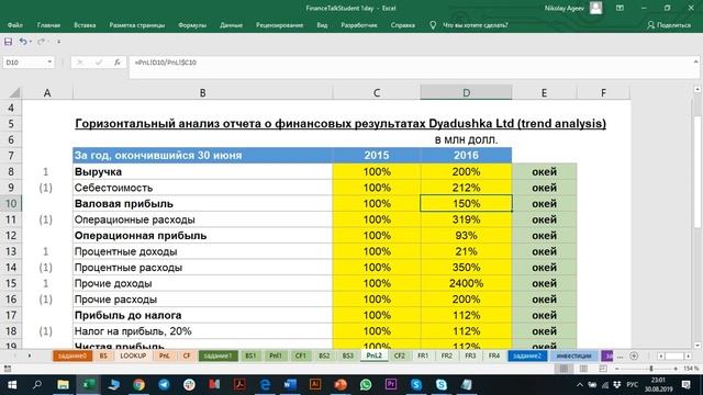 Compass - Финансы - Практика - 1 - Составление и анализ ОФР и ОДДС смотреть онлайн