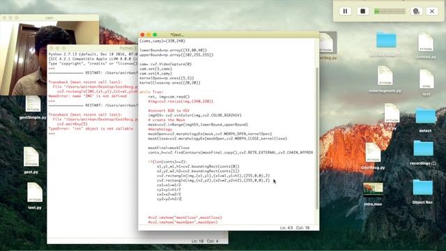 Simple Gesture Recognition To Create Virtual Mouse | using OpenCV and Python (Tutorial) Part 1 смотреть онлайн
