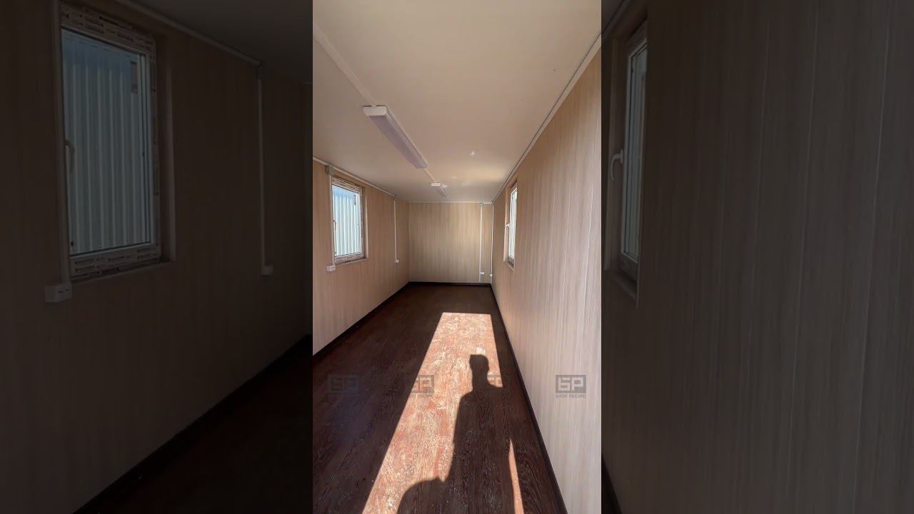 Бытовка БК-1 в МДФ с двумя окнами смотреть онлайн