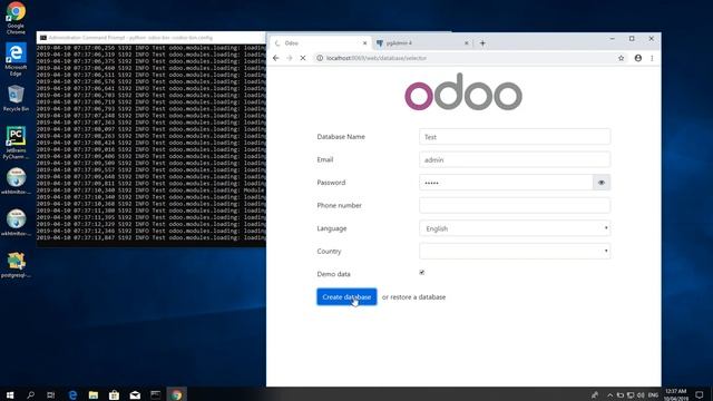 Odoo 12.0 for developers (Windows 10) - 13. Ooo linking to DB PostgreSQL смотреть онлайн