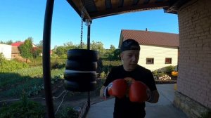 Как сделать грушу своими руками дешево и быстро из покрышек. Бой с тенью. Шахматы бокса. Двоечка