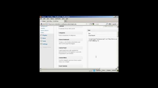 Wordpress Tutorial: How To Insert an Aweber Form in The Wordpress Sidebar смотреть онлайн