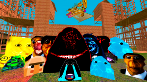 Angry Munci Family and NextBot VS House