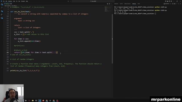 Comma Separated Values & Random Numbers List | Creating Functions in Python смотреть онлайн