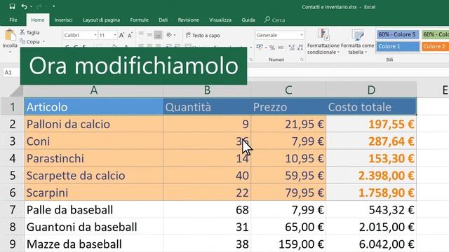 EXCEL - Modificare il formato delle celle applicando stili смотреть онлайн