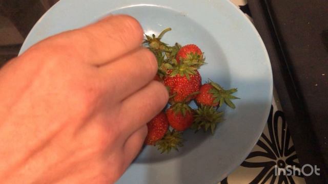 Клубника со свое дачи. ХМАО. Распаковка
