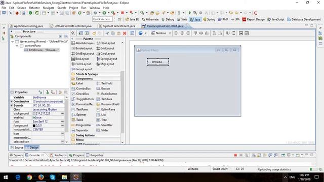 Upload File Using Java RESTful Web Services in Java Swing 720p 10fps H264 192kbit AAC смотреть онлайн