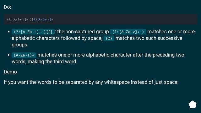 regex: matching 3 consecutive words смотреть онлайн