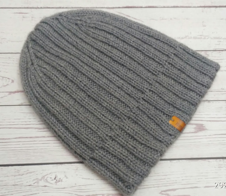 Мужская двойная шапка резинкой 2x2. Мастер класс смотреть онлайн
