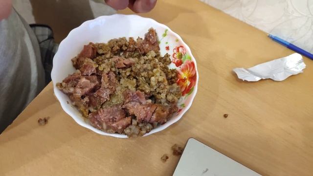 Гречневая рассыпчатая каша с говядиной, в реторт-пакете. смотреть онлайн