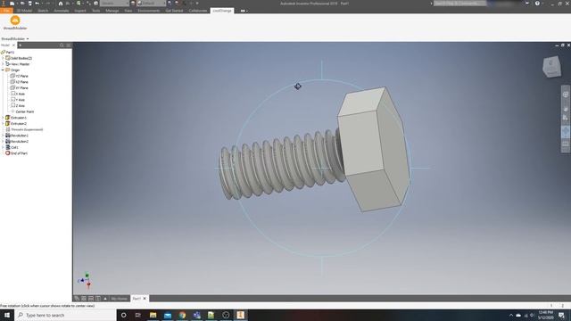 How To Model Threads Fast In Inventor