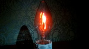 Неоновая лампа "Свеча на ветру"