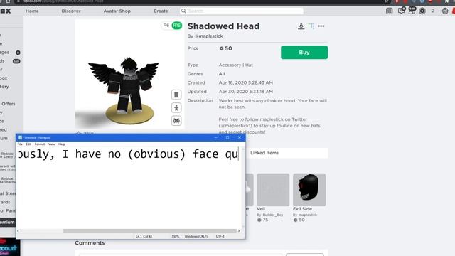How to have NO FACE on ROBLOX for FREE - PC, Mobile, iPad, Laptop, Xbox (outdated) смотреть онлайн