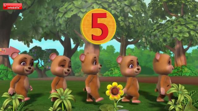 দশটি ছোট ভাল্লুক - Learn Number Song | Bengali Rhymes For Children | Infobells