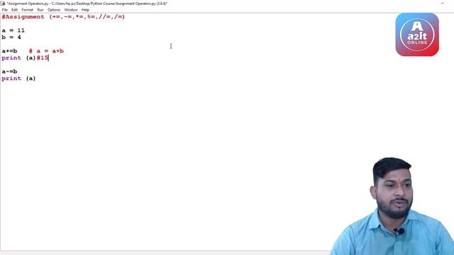 Python Assignment Operators in Hindi with example | A2IT Online смотреть онлайн
