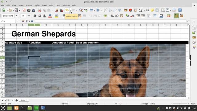 LibreOffice Calc: Undoing sending an image to background смотреть онлайн