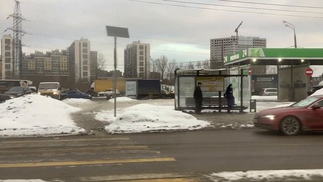 Поездка на автобусе 370 от Велтон парка до метро Речной Вокзал