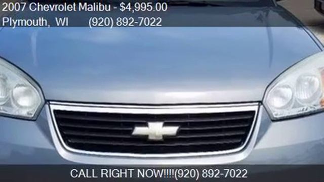 2007 Chevrolet Malibu LS 4dr Sedan for sale in Plymouth, WI смотреть онлайн